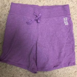 Justice sweat shorts girls size L(14/16)